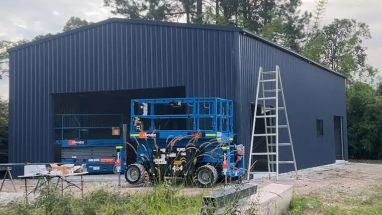 Shed cladding being installed on workshop shed in Forestdale